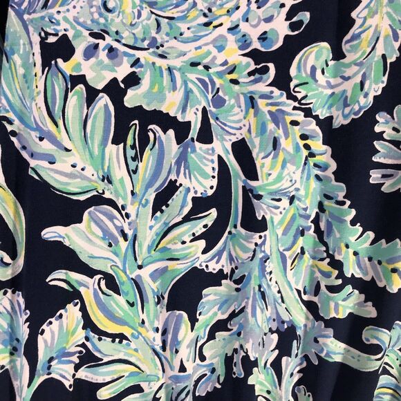 Lilly Pulitzer Size Medium Lula Romper High Tide Navy Scuba Doo Jumper Blue - Picture 15 of 16